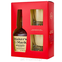 Whisky Maker's Mark 45% 700ml + 2 szklanki