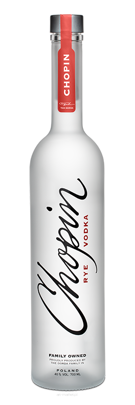 Chopin Rye wódka 40% 500ml + kieliszki